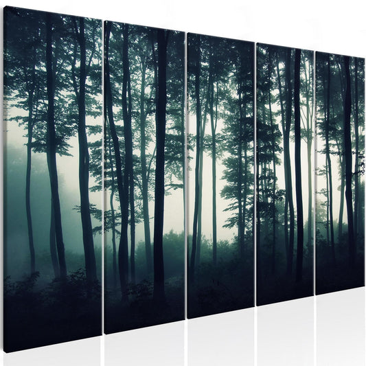 Canvas Print - Dark Forest (5 Parts) Narrow - www.trendingbestsellers.com