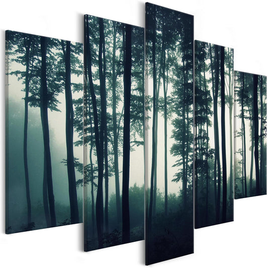 Canvas Print - Dark Forest (5 Parts) Wide - www.trendingbestsellers.com