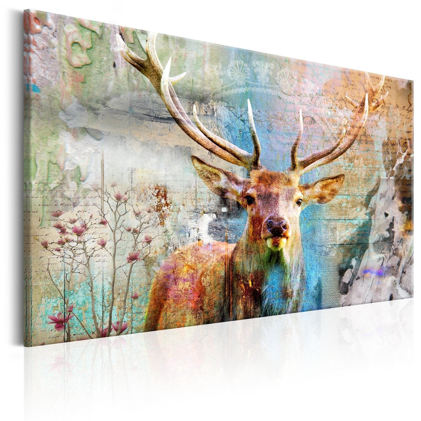 Canvas Print - Deer on Wood - www.trendingbestsellers.com