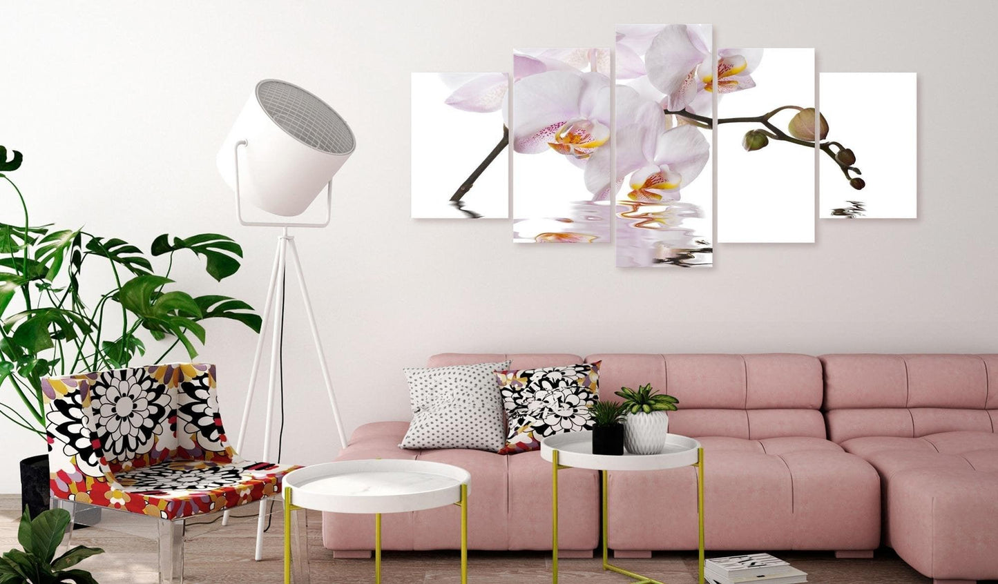 Canvas Print - Delightful Orchid (5 Parts) Wide - www.trendingbestsellers.com