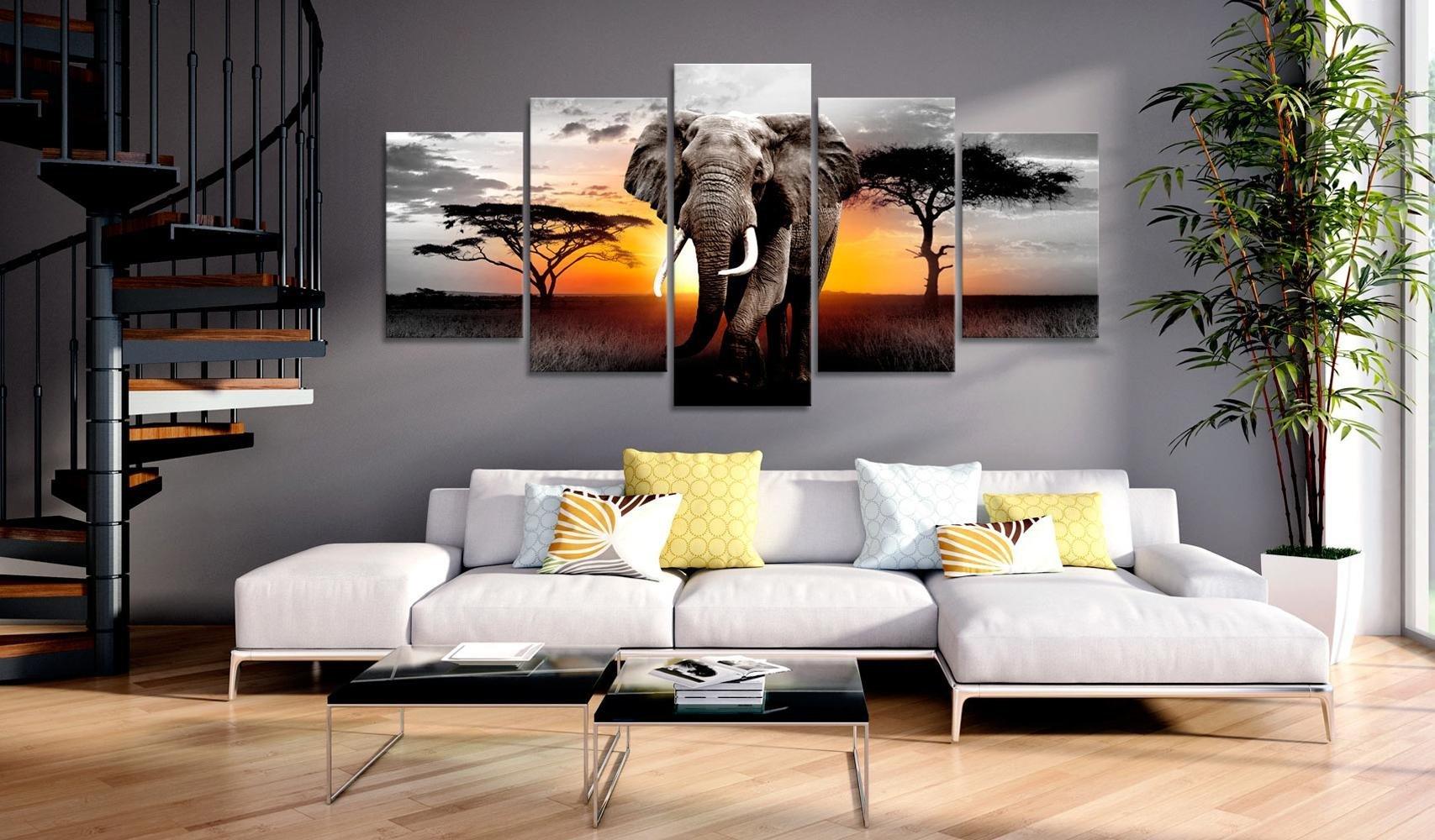 Canvas Print - Elephant at Sunset - www.trendingbestsellers.com