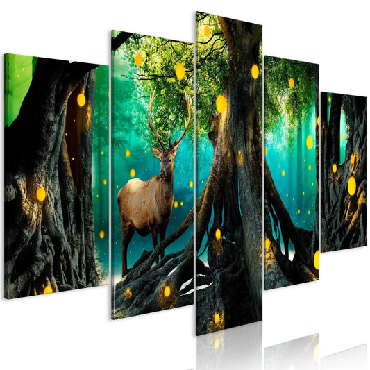 Canvas Print - Enchanted Forest (5 Parts) Wide - www.trendingbestsellers.com