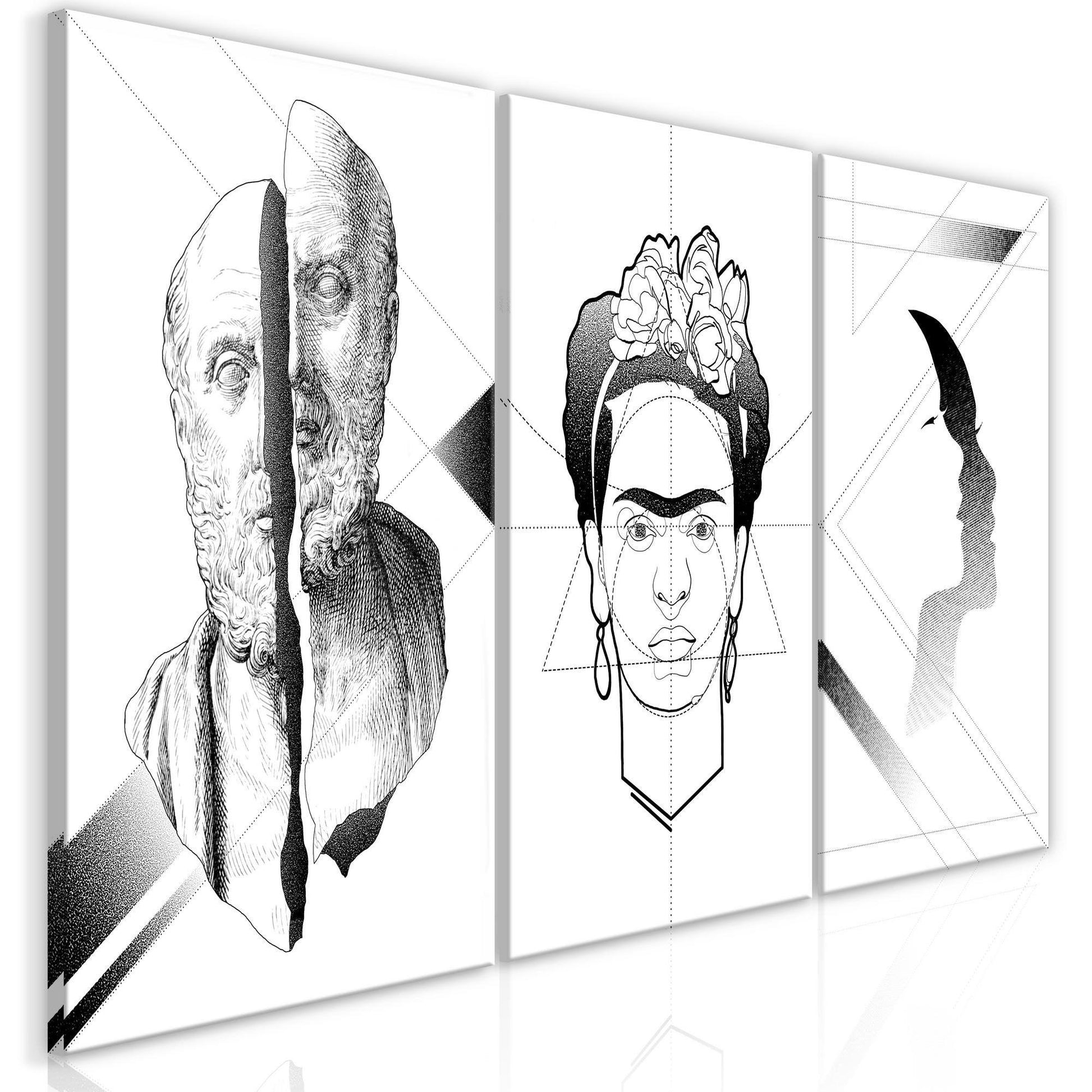 Canvas Print - Facial Composition (3 Parts) - www.trendingbestsellers.com