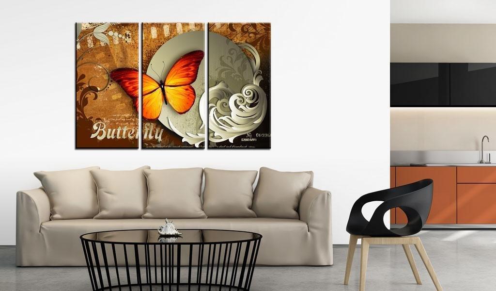 Canvas Print - Fiery butterfly and full moon - www.trendingbestsellers.com