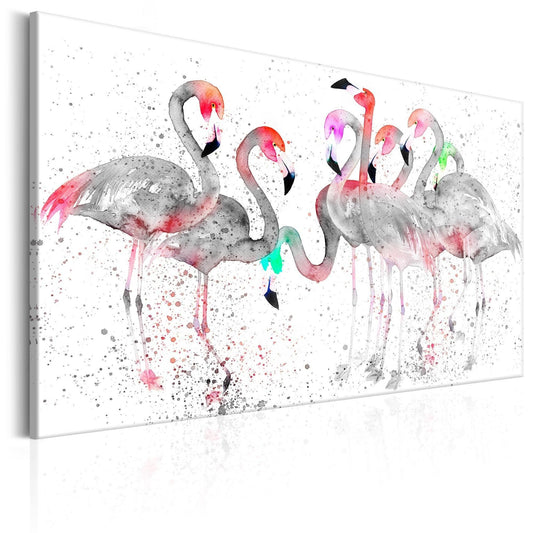 Canvas Print - Flamingoes Dance - www.trendingbestsellers.com