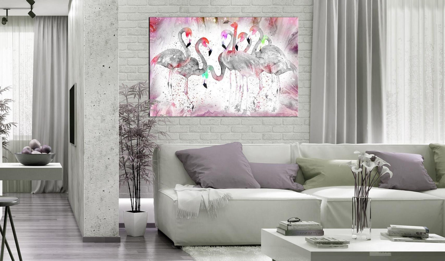 Canvas Print - Flamingoes Family - www.trendingbestsellers.com