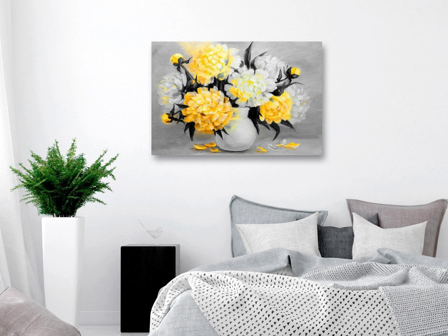 Canvas Print - Fragrant Colours (1 Part) Wide Yellow - www.trendingbestsellers.com