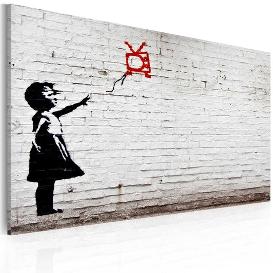 Canvas Print - Girl with TV (Banksy) - www.trendingbestsellers.com