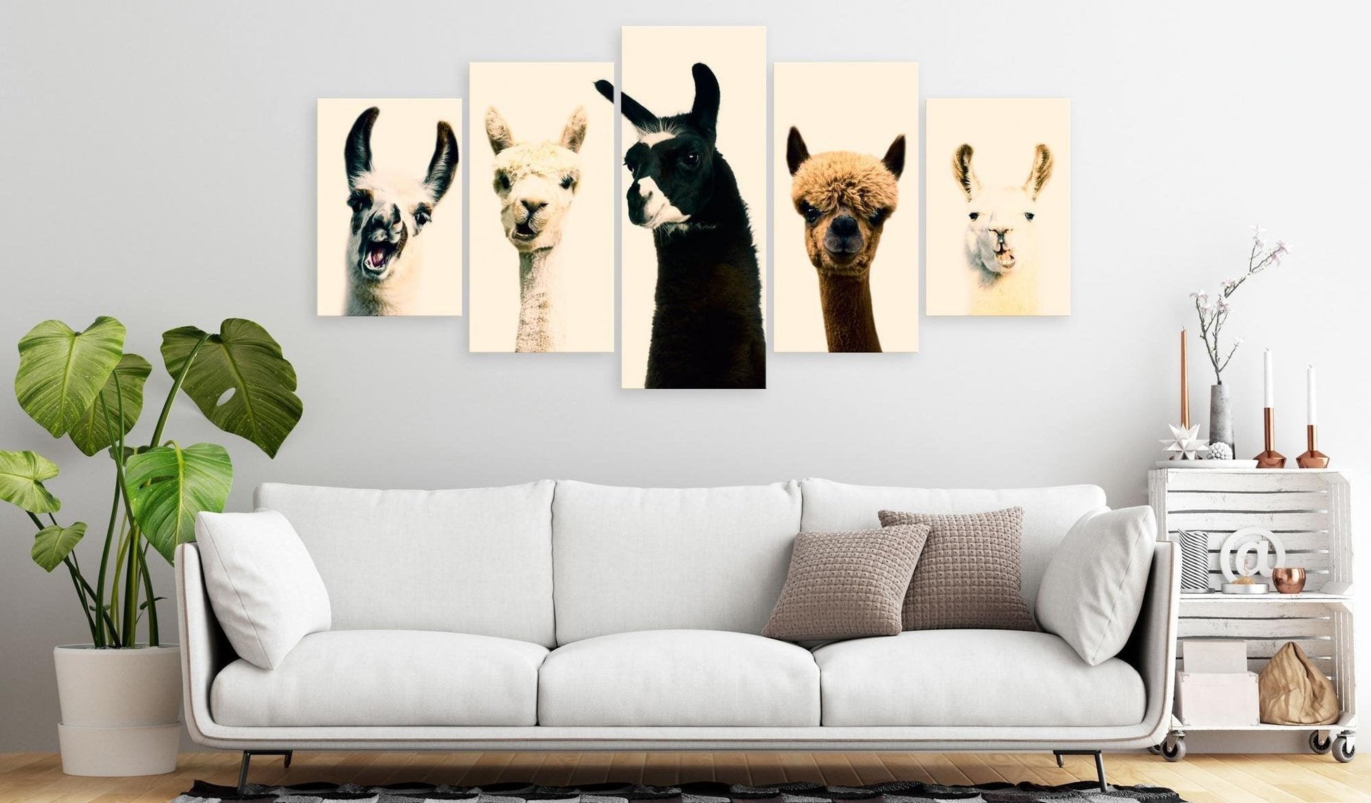 Canvas Print - Happy Family (5 Parts) Wide - www.trendingbestsellers.com
