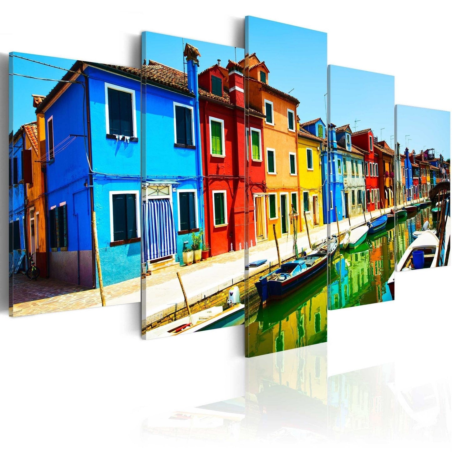 Canvas Print - Houses in the colors of the rainbow - www.trendingbestsellers.com