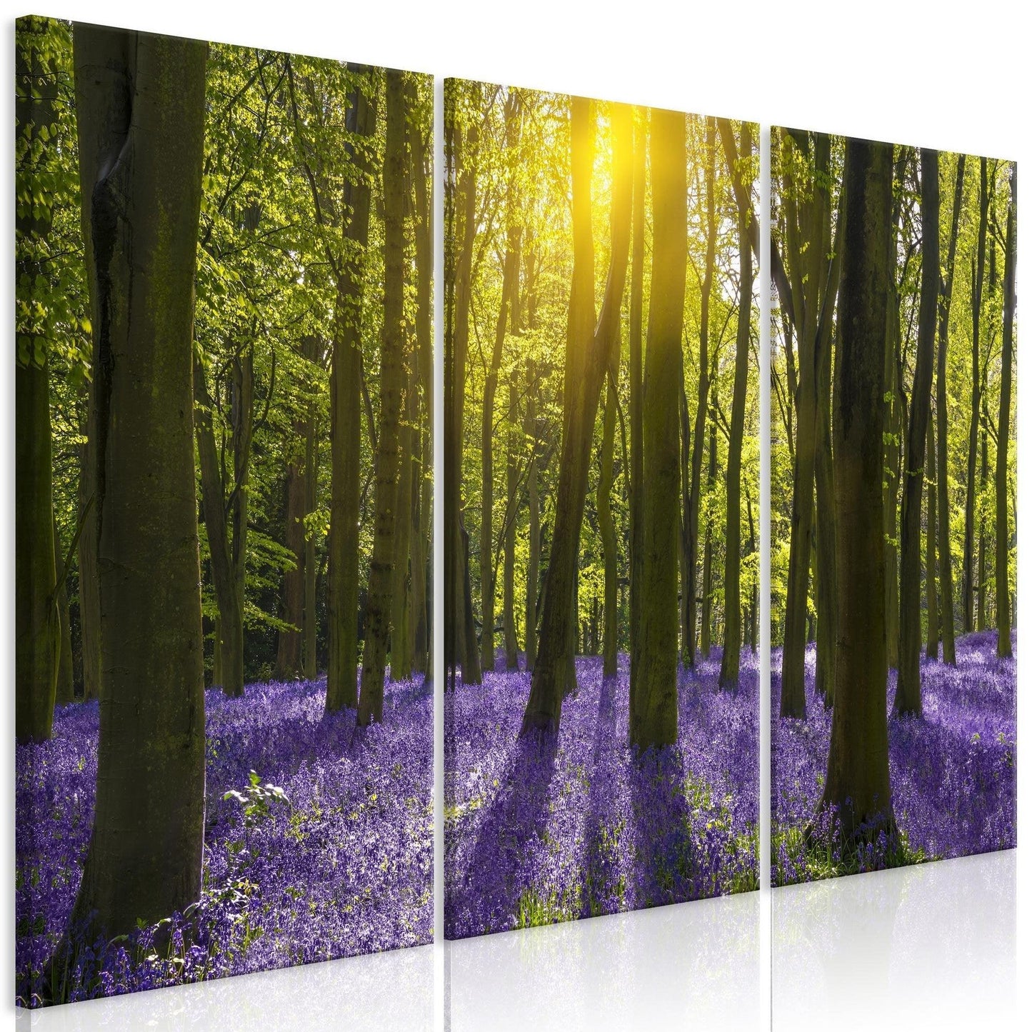 Canvas Print - Hyacinth Field (3 Parts) - www.trendingbestsellers.com