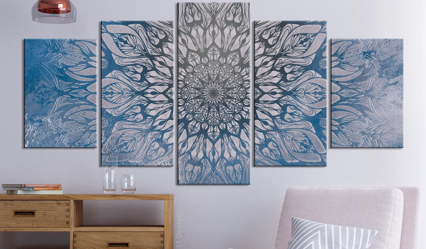 Canvas Print - Hypnosis (5 Parts) Blue Wide - www.trendingbestsellers.com