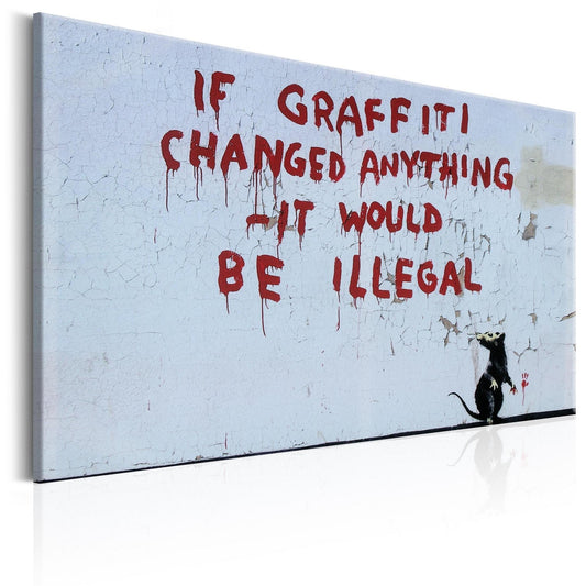 Canvas Print - If Graffiti Changed Anything by Banksy - www.trendingbestsellers.com