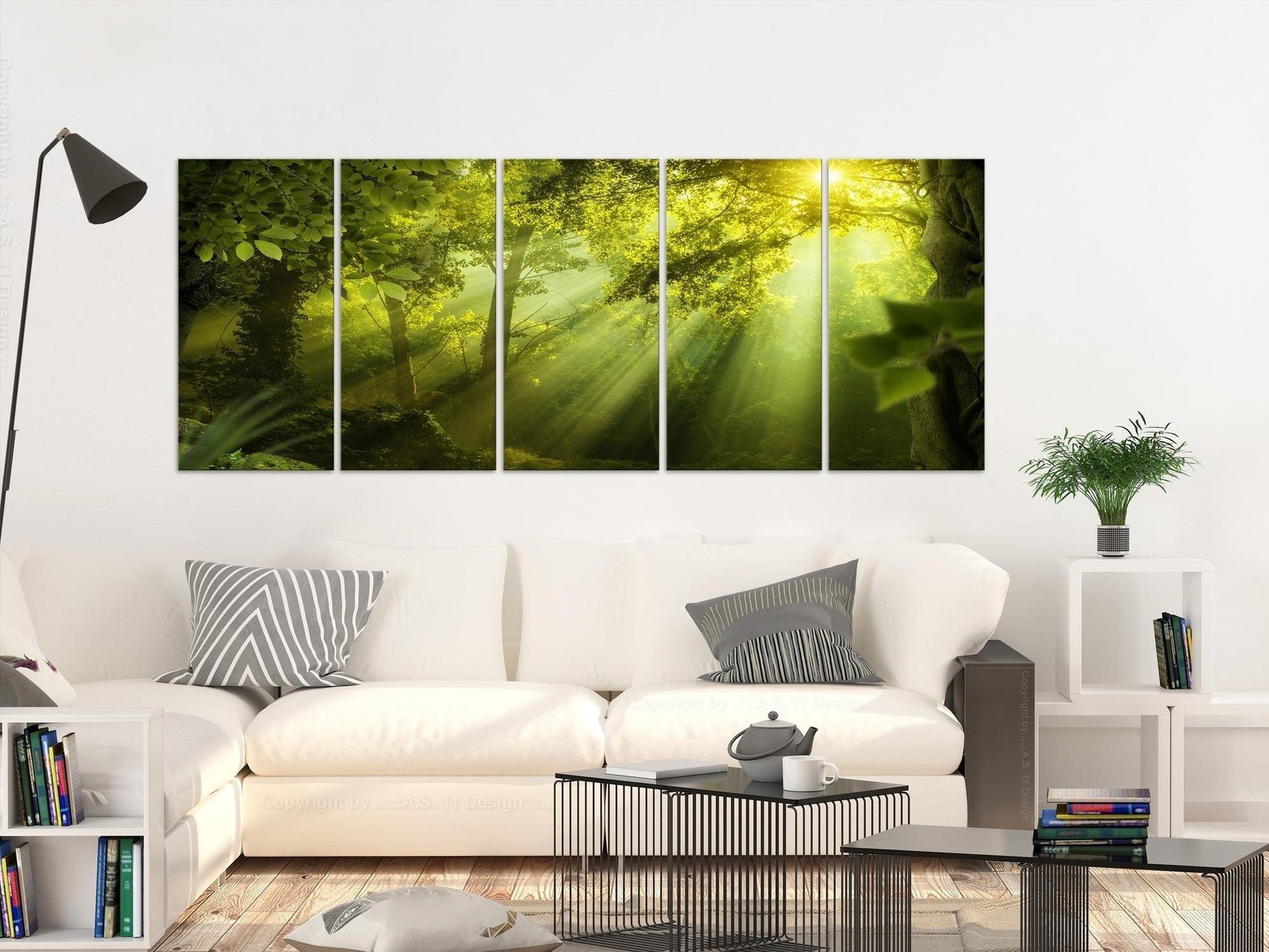 Canvas Print - In the Sunshine (5 Parts) Narrow - www.trendingbestsellers.com