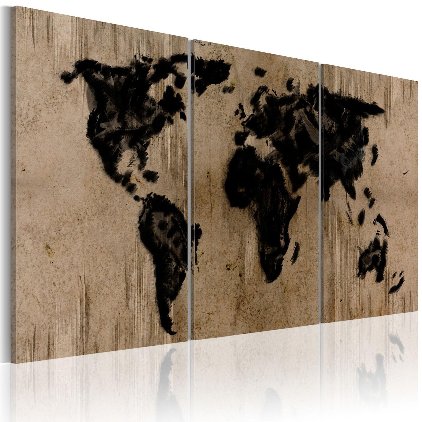 Canvas Print - Inky map of the World - www.trendingbestsellers.com