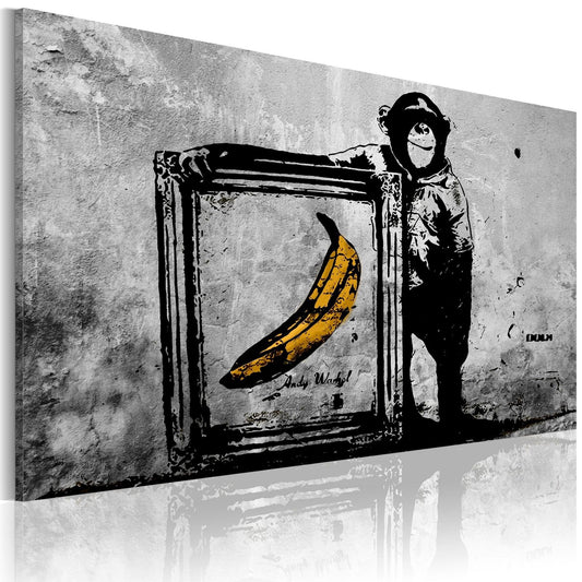 Canvas Print - Inspired by Banksy - black and white - www.trendingbestsellers.com