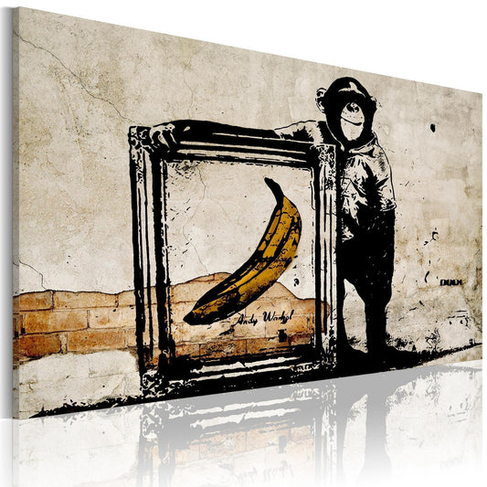 Canvas Print - Inspired by Banksy - sepia - www.trendingbestsellers.com