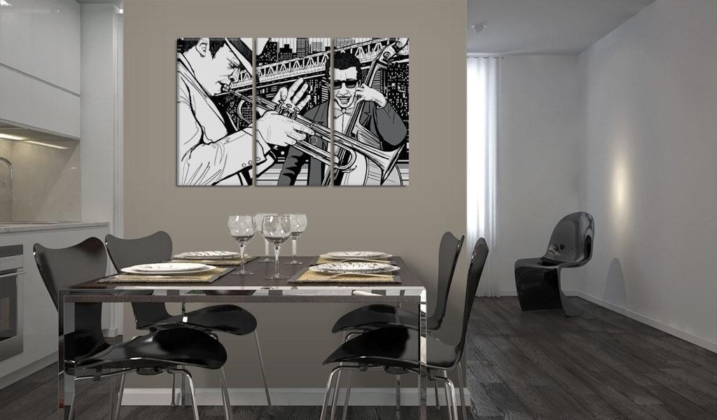 Canvas Print - Jazz concert on the background of New York skyscrapers - www.trendingbestsellers.com