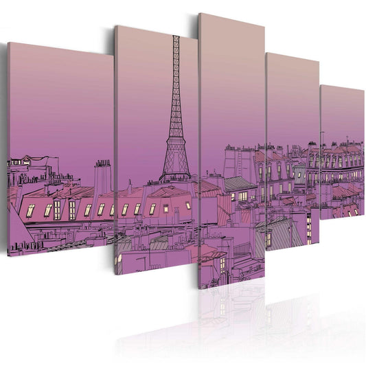 Canvas Print - Lavender sunrise over Paris - www.trendingbestsellers.com