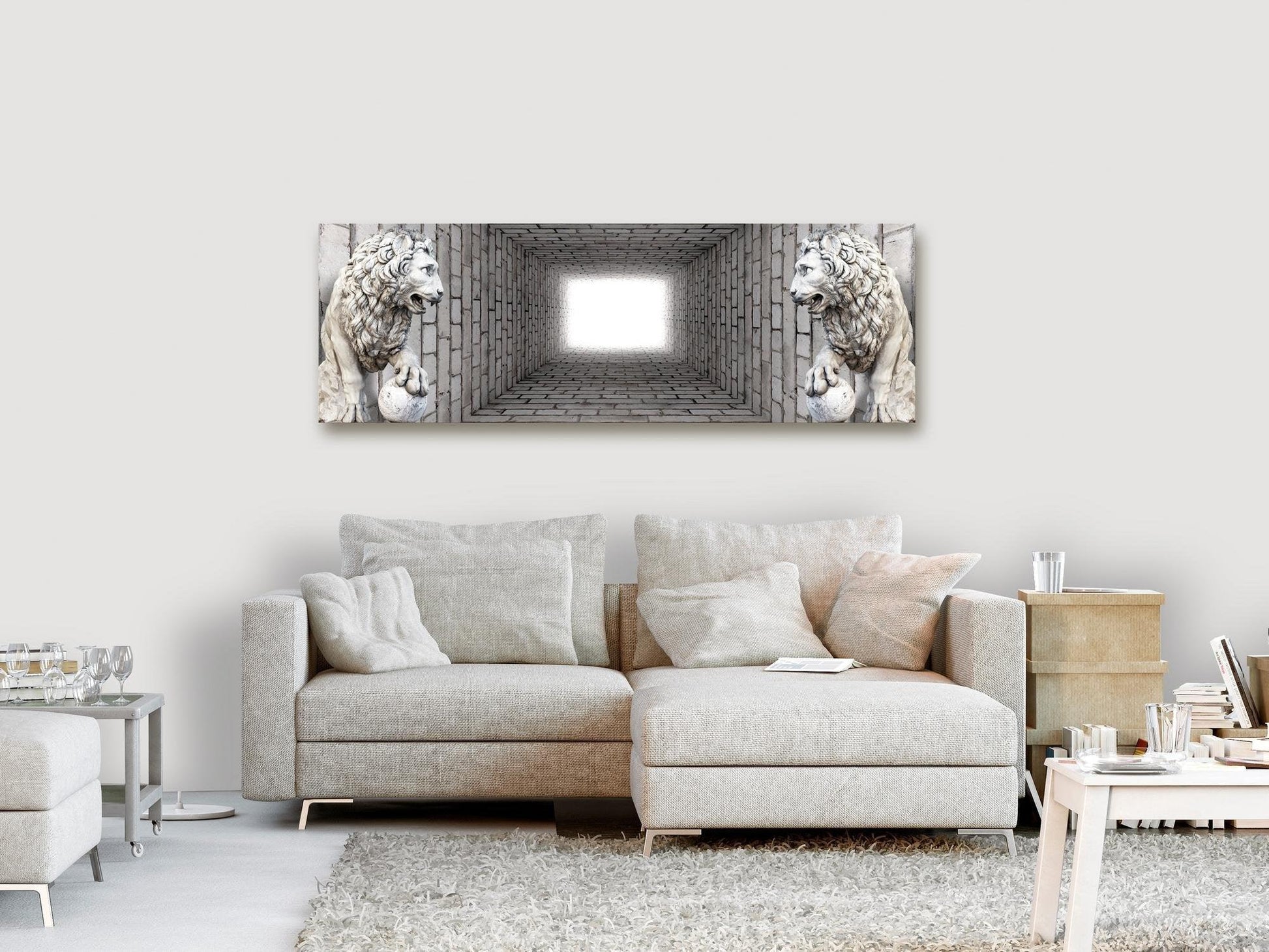 Canvas Print - Light in the Tunnel (1 Part) Narrow - www.trendingbestsellers.com
