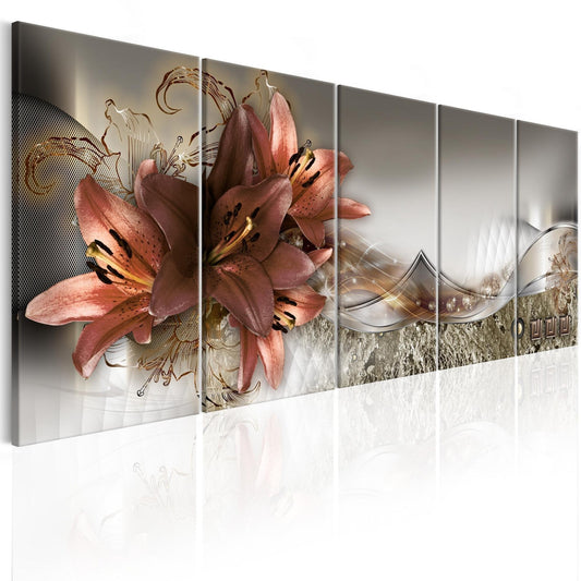 Canvas Print - Lilies and Abstraction - www.trendingbestsellers.com