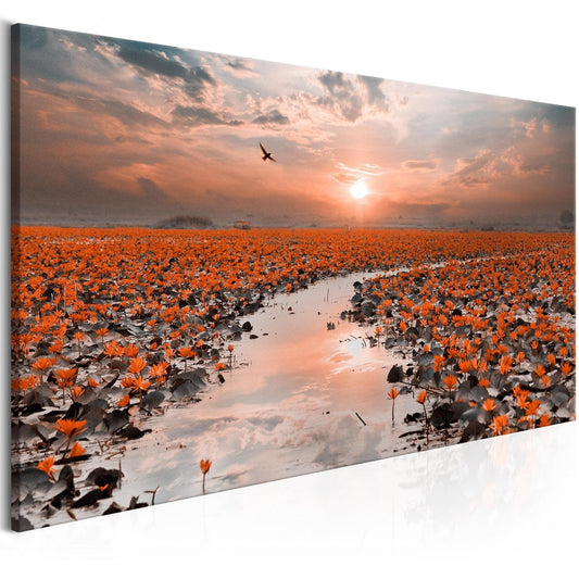 Canvas Print - Lily Pathway (1 Part) Narrow - www.trendingbestsellers.com