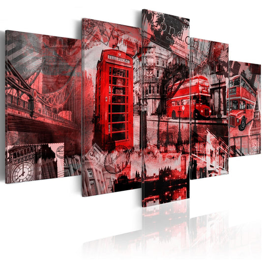 Canvas Print - London collage - 5 pieces - www.trendingbestsellers.com