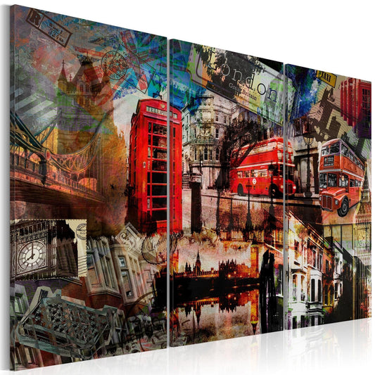 Canvas Print - London collage - triptych - www.trendingbestsellers.com