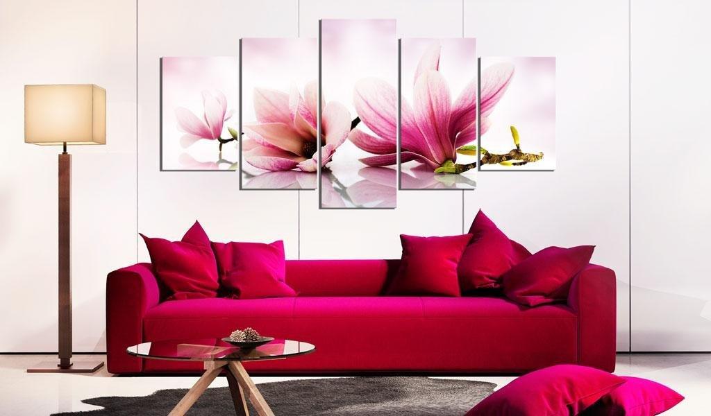 Canvas Print - Magnolias: pink flowers - www.trendingbestsellers.com
