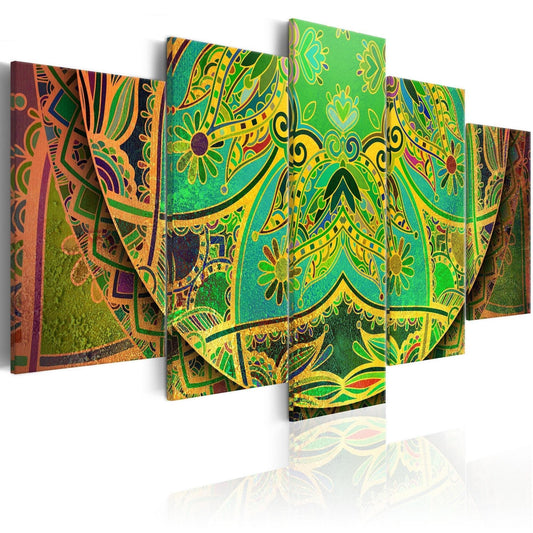 Canvas Print - Mandala: Green Energy - www.trendingbestsellers.com