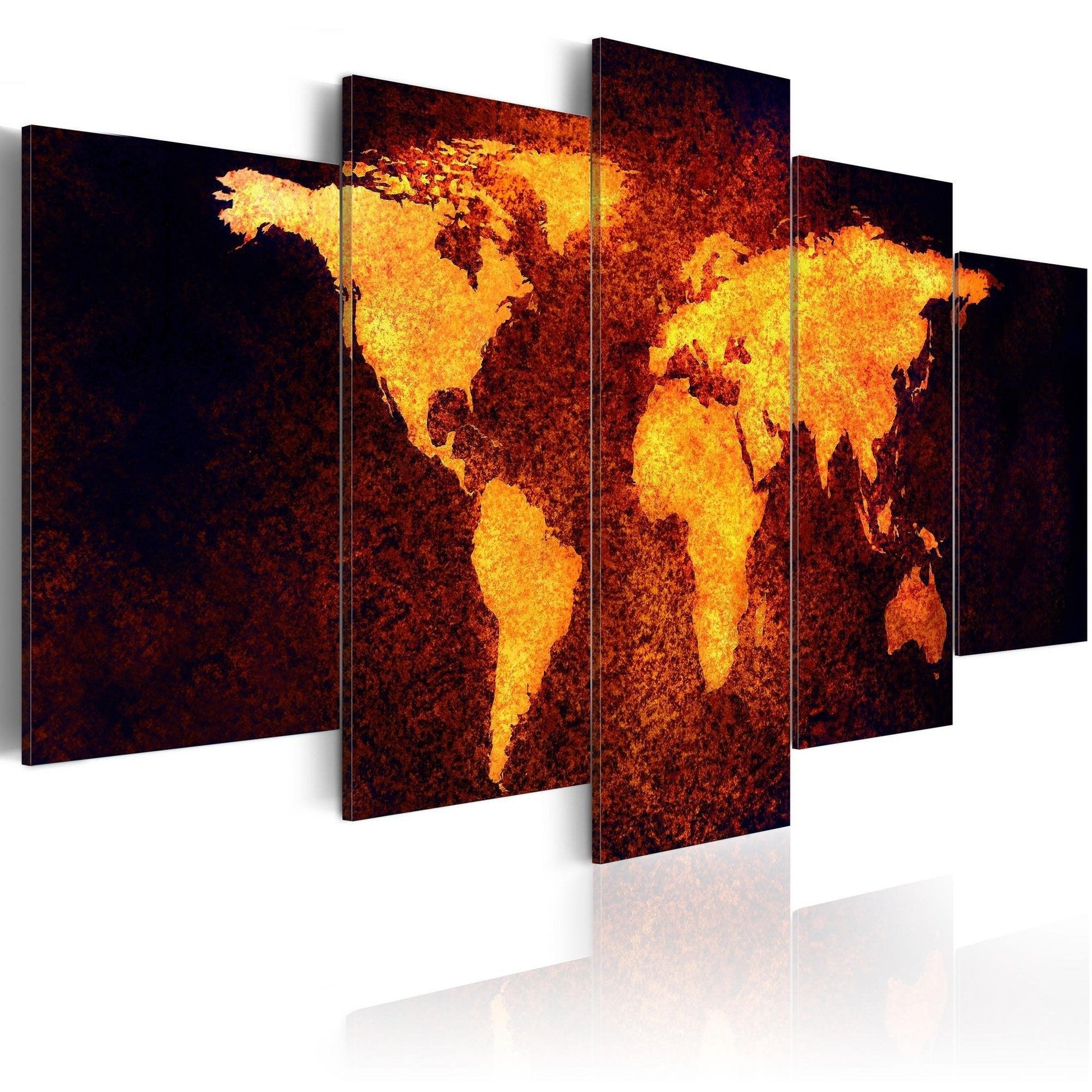 Canvas Print - Map of the World - Hot lava - www.trendingbestsellers.com