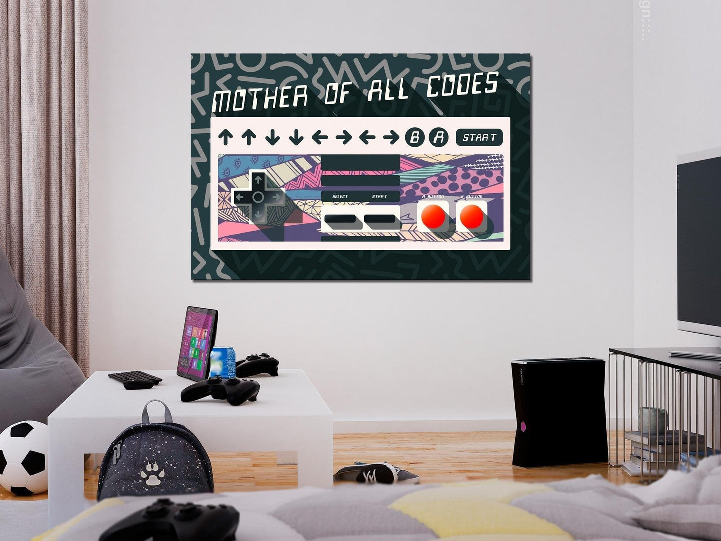 Canvas Print - Mother of All Codes (1 Part) Wide - www.trendingbestsellers.com