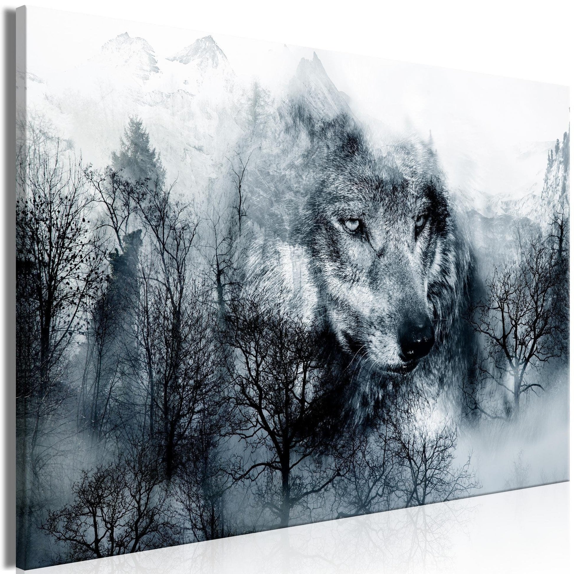 Canvas Print - Mountain Predator (1 Part) Wide Black and White - www.trendingbestsellers.com