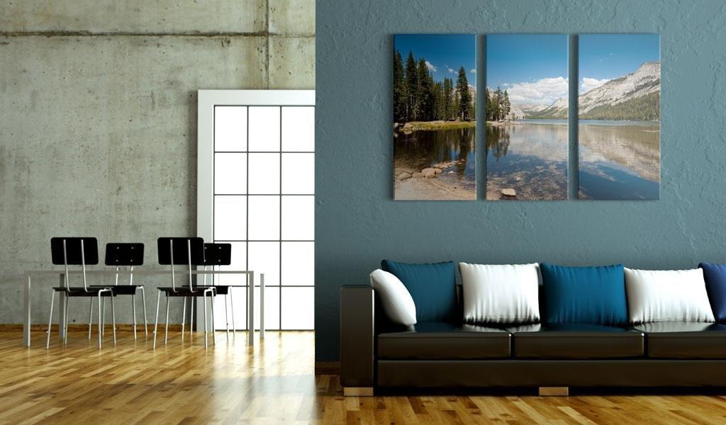 Canvas Print - Mountains, trees and pure lake - www.trendingbestsellers.com