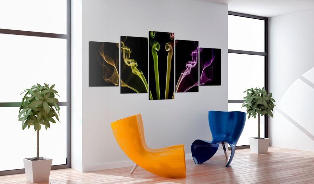 Canvas Print - Multicolored streaks - 5 pieces - www.trendingbestsellers.com