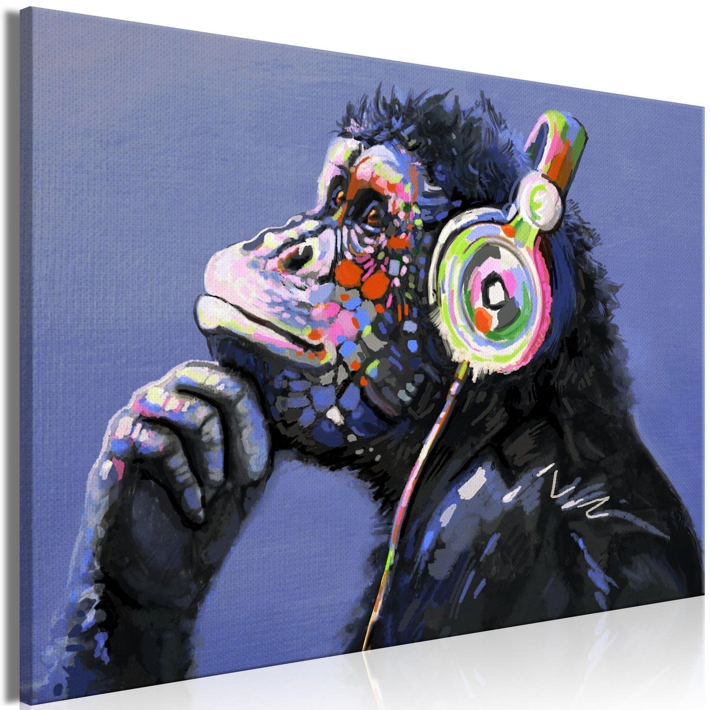 Canvas Print - Musical Monkey (1 Part) Wide - www.trendingbestsellers.com
