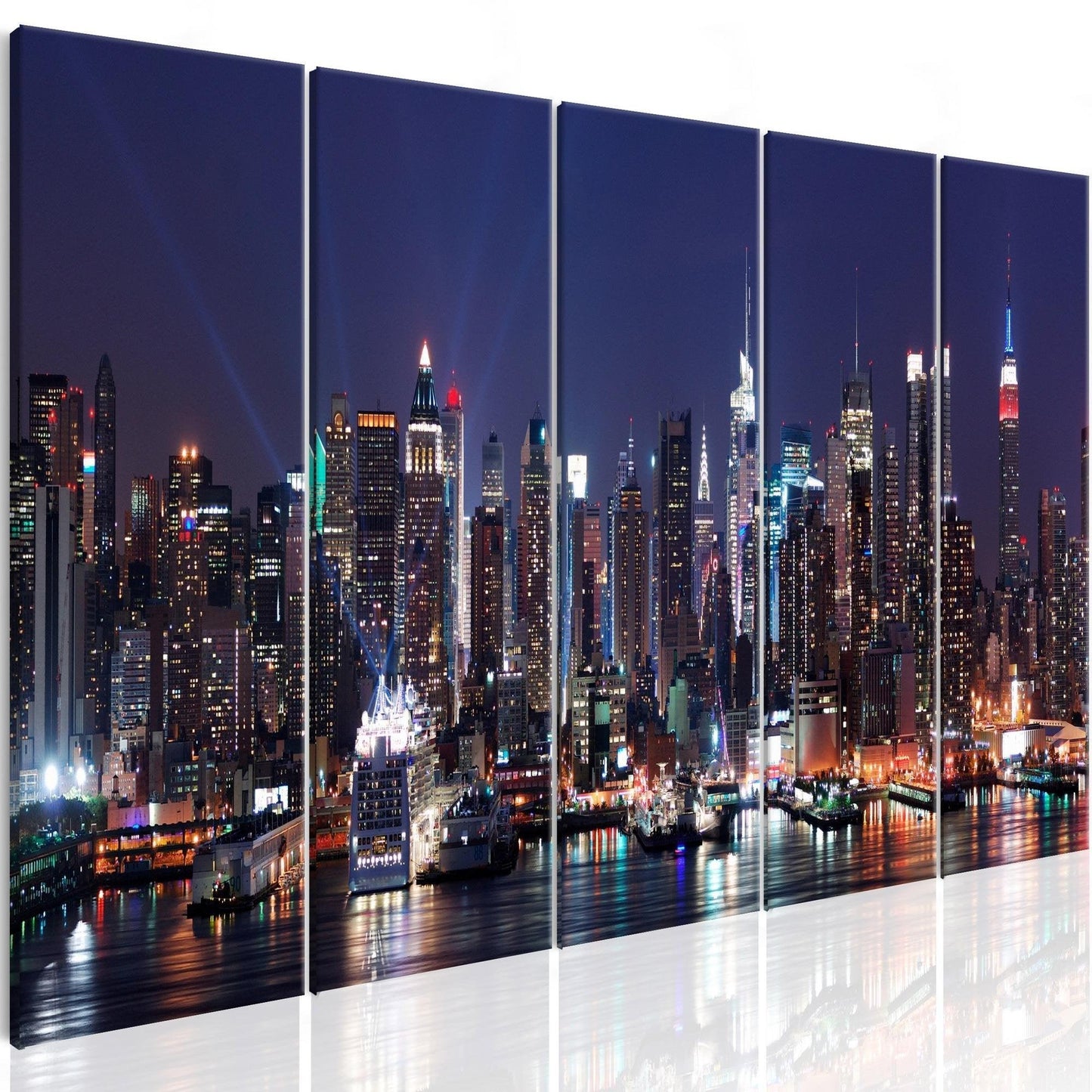 Canvas Print - New York: Live by Night - www.trendingbestsellers.com