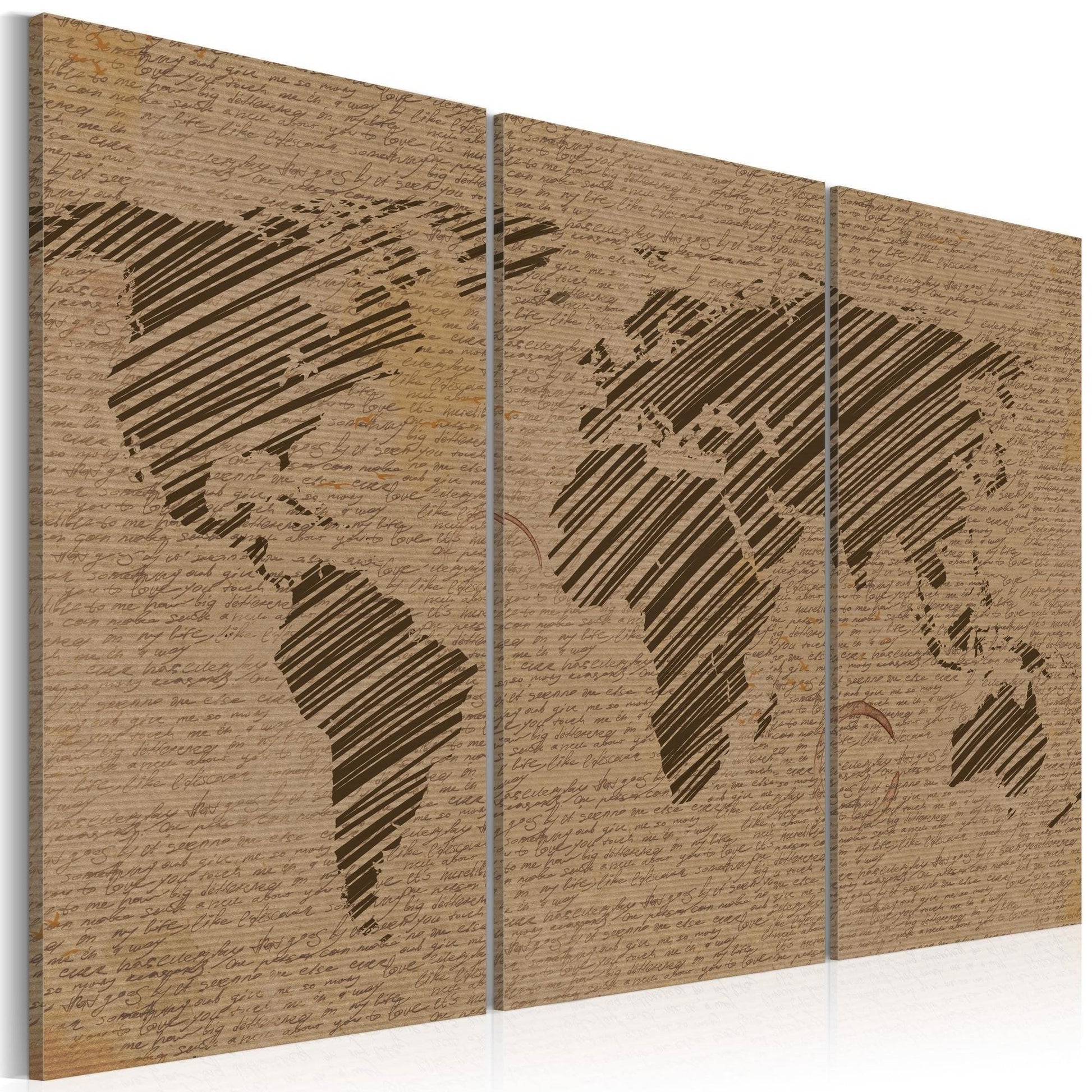 Canvas Print - Notes from the World - triptych - www.trendingbestsellers.com