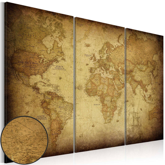 Canvas Print - Old map: triptych - www.trendingbestsellers.com