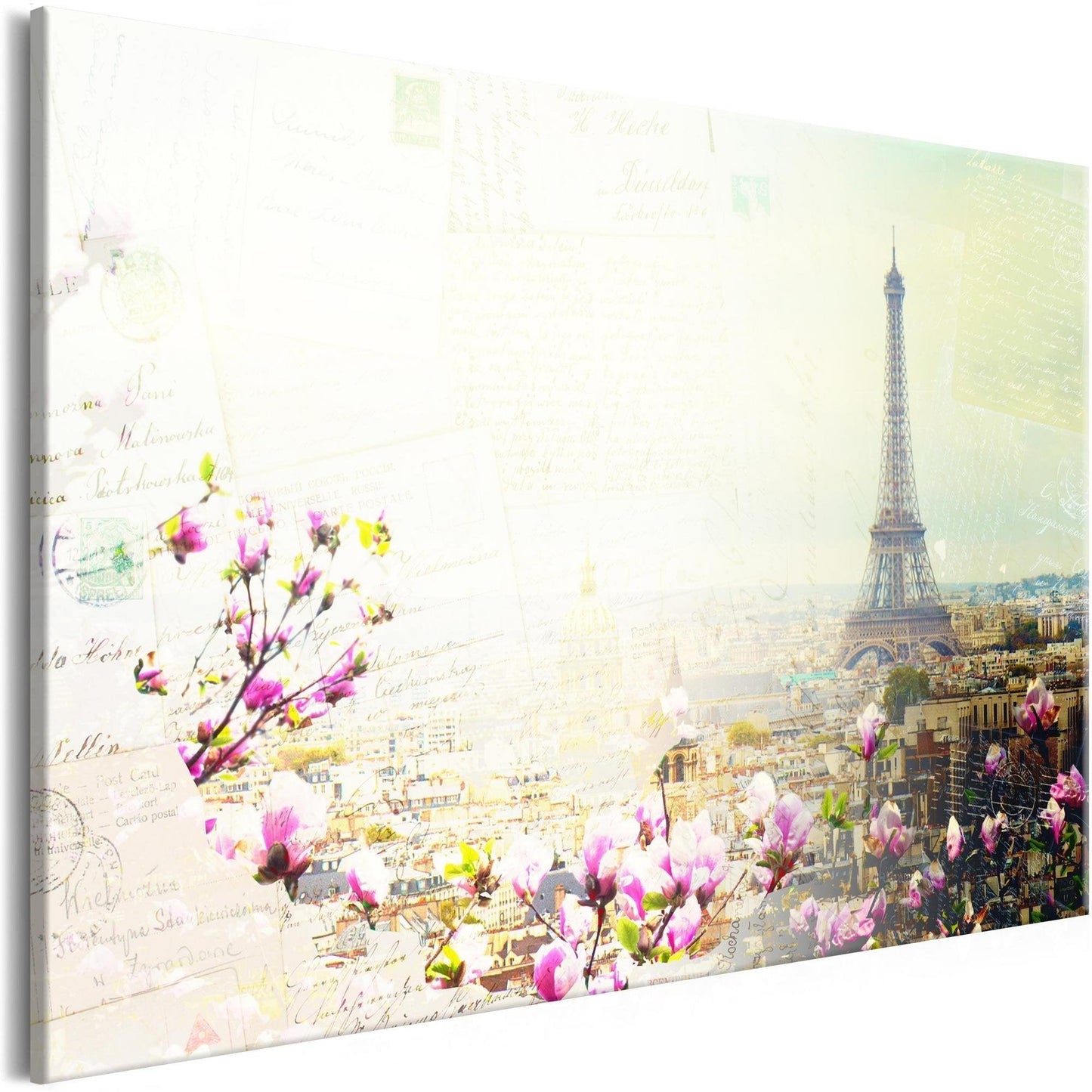 Canvas Print - Postcards from Paris (1 Part) Wide - www.trendingbestsellers.com