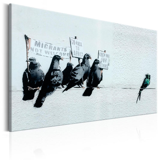 Canvas Print - Protesting Birds by Banksy - www.trendingbestsellers.com