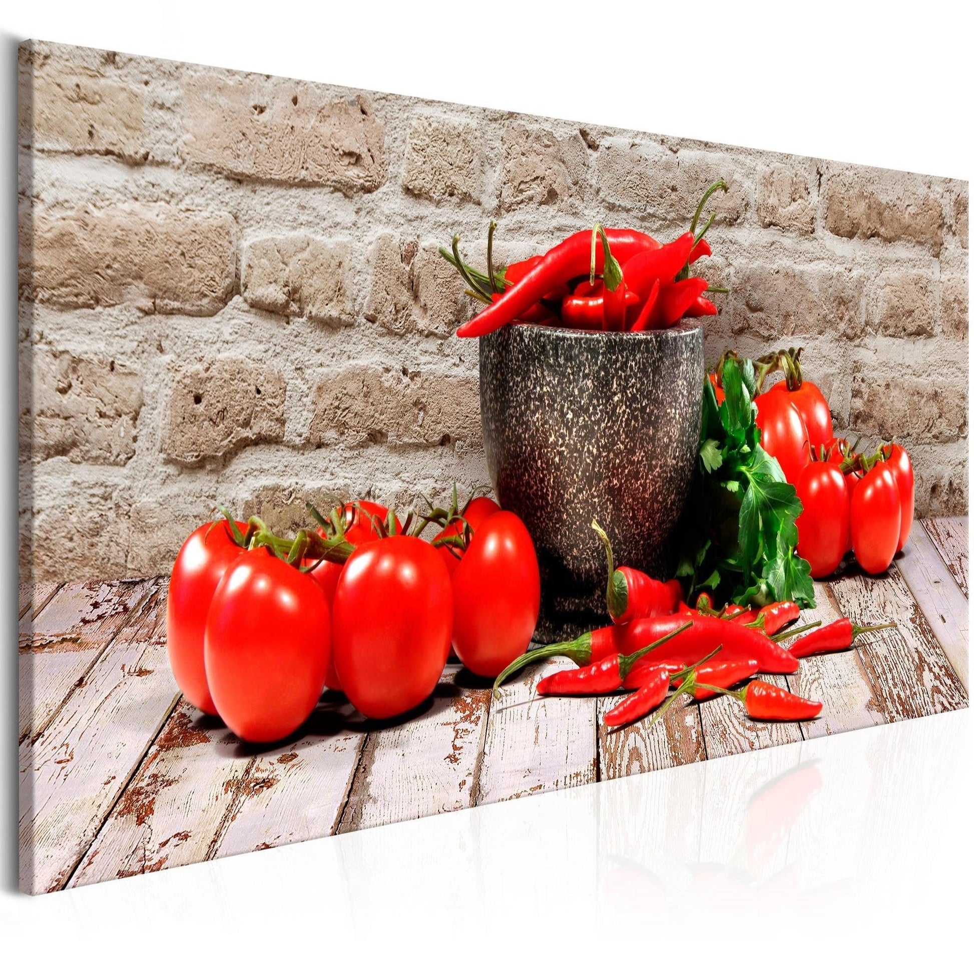 Canvas Print - Red Vegetables (1 Part) Brick Narrow - www.trendingbestsellers.com