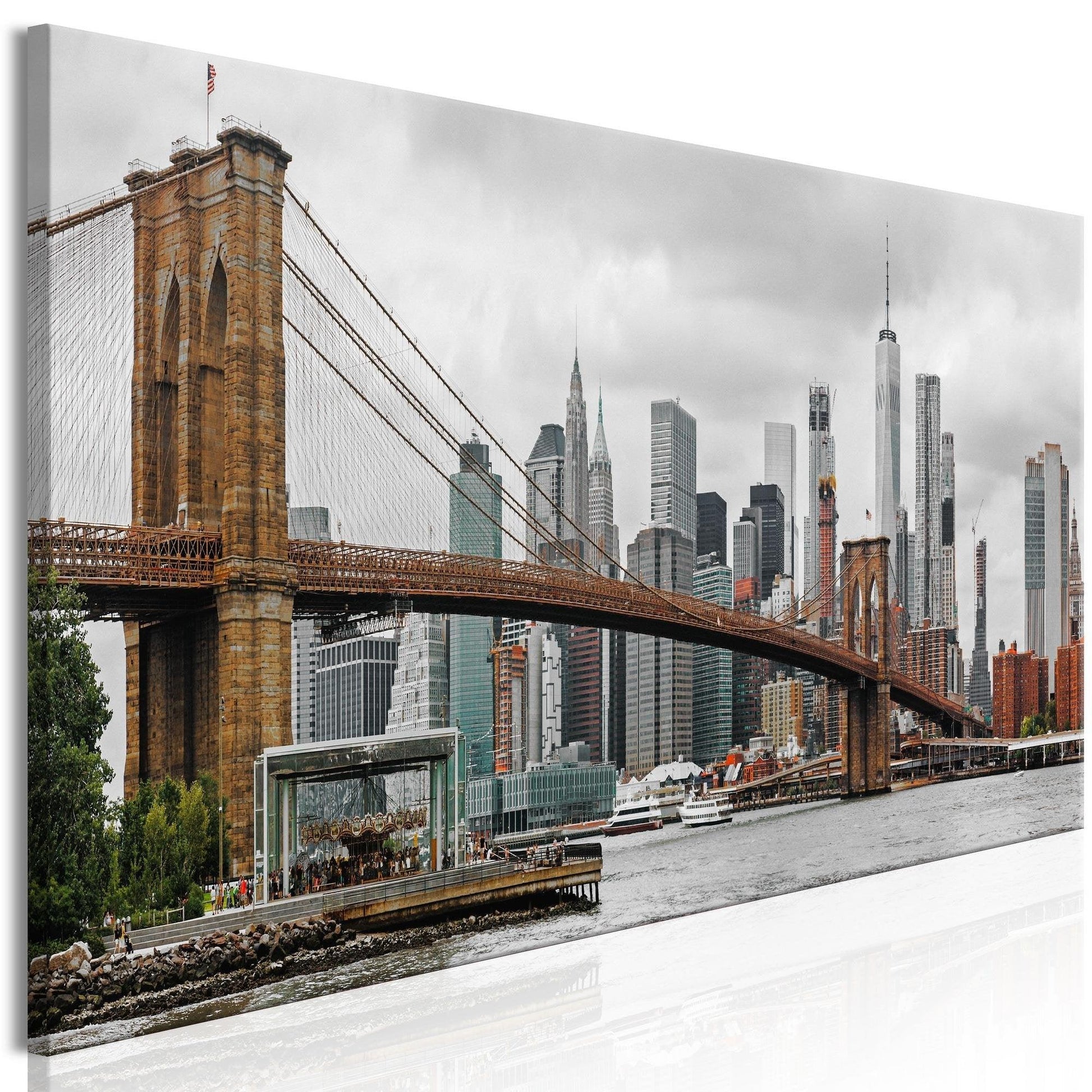 Canvas Print - Road to Manhattan (1 Part) Narrow Colourful - www.trendingbestsellers.com