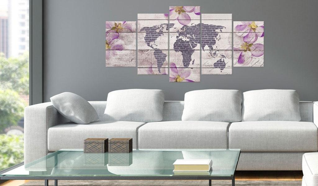 Canvas Print - Romantic World Map - www.trendingbestsellers.com