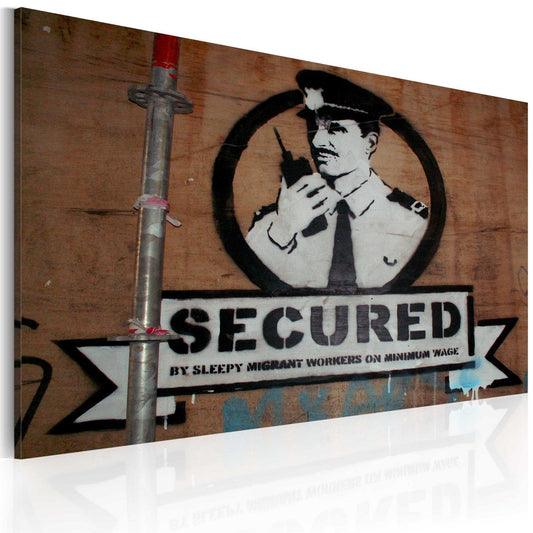 Canvas Print - Secured (Banksy) - www.trendingbestsellers.com
