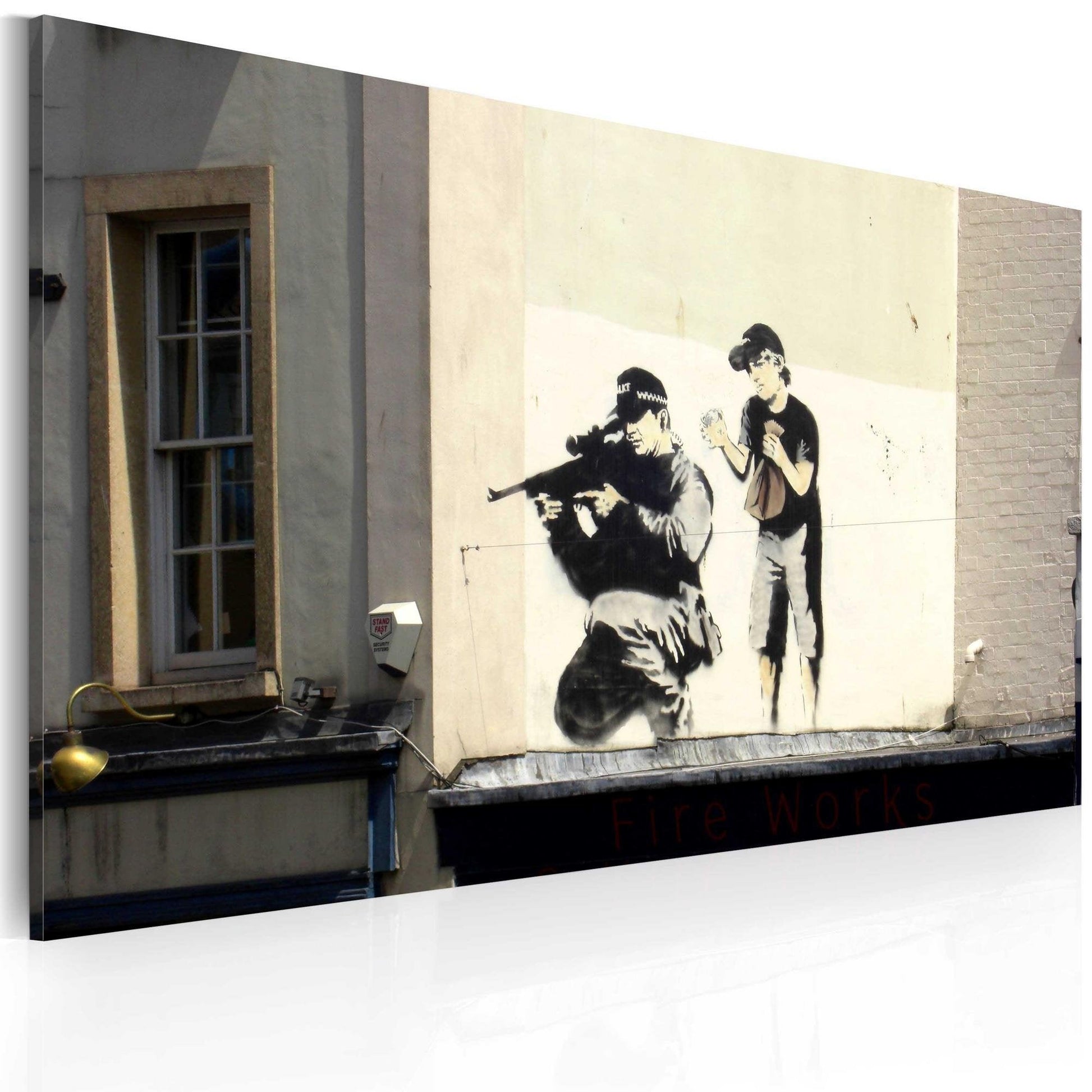 Canvas Print - Sniper and boy (Banksy) - www.trendingbestsellers.com