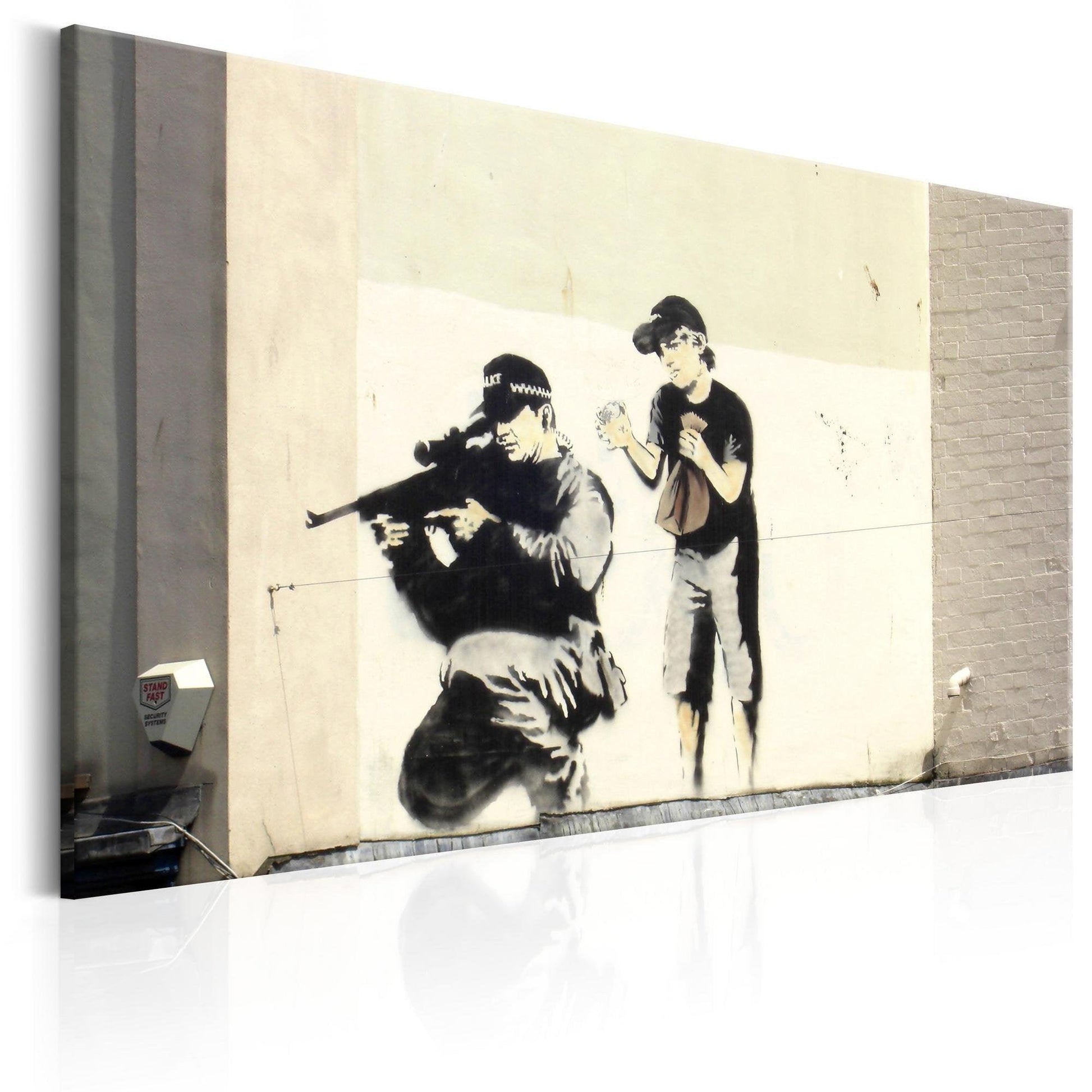 Canvas Print - Sniper and Child by Banksy - www.trendingbestsellers.com
