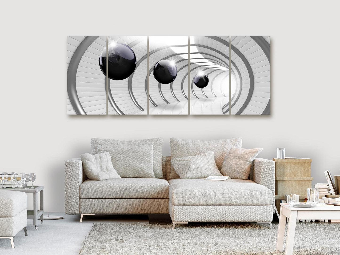 Canvas Print - Space Tunnel (5 Parts) Narrow - www.trendingbestsellers.com