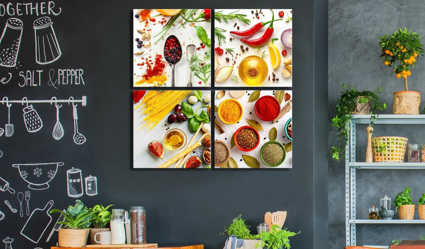 Canvas Print - Spices of the World (4 Parts) - www.trendingbestsellers.com
