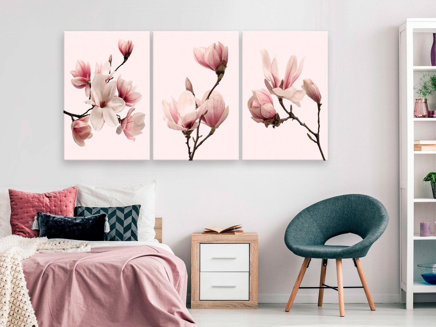 Canvas Print - Spring Magnolias (3 Parts) - www.trendingbestsellers.com